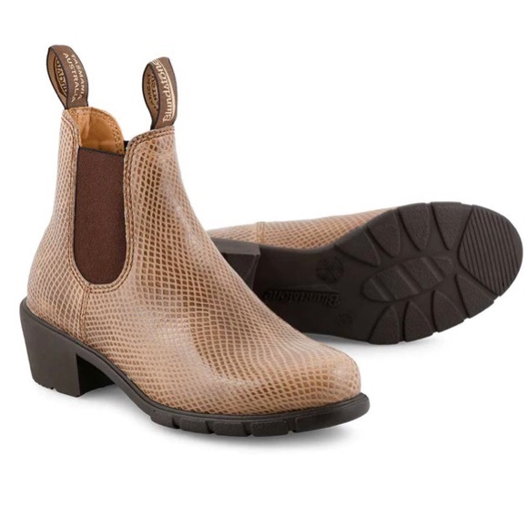 BLUNDSTONE Chelsea Lizard Embossed Leather Heeled Boot. 2165. Size: 6.5, 7, 8 - Picture 14 of 16